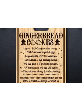 Intra απο ξύλο plywood 3mm-4mm πάχος - Πίνακας κοπής συνταγής για μπισκότα μελόψωμο Δίασταση 40x50 cm INTRAFABR-77146902