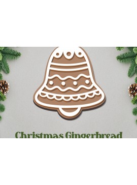 Σετ των 3 Intra απο ξύλο plywood 3mm-4mm πάχος - με μελόψωμο. Χριστουγεννιάτικο Στολίδι  Δίασταση 6x6 cm INTRAFABR-81326252