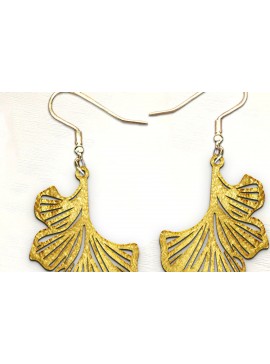 Σετ των 3 Intra απο ξύλο plywood 3mm-4mm πάχος - Σκουλαρίκια Ginko Leaf Cut Laser. Δίασταση 3x3 cm INTRAFABR-121156839