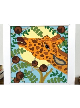 Σετ των 2 Intra απο ξύλο plywood 3mm-4mm πάχος - Giraffe 3D Shadow Box  Δίασταση 20x20 cm INTRAFABR-85686204