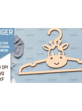 Intra απο ξύλο plywood 3mm-4mm πάχος - Κρεμάστρα μωρών Giraffe Laser κοπής Δίασταση 30x20 cm INTRAFABR-99138998