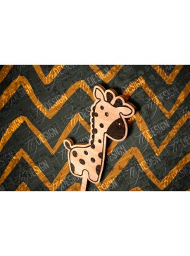 Σετ των 2 Intra απο ξύλο plywood 3mm-4mm πάχος - Giraffe Cake Topper Laser Cut Σχέδιο  Δίασταση 30x20 cm INTRAFABR-81267939