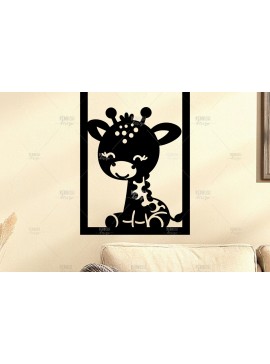 Intra απο ξύλο plywood 3mm-4mm πάχος - Giraffe Wall Art  για Νηπιαγωγείο Δίασταση 40x50 cm INTRAFABR-123563915