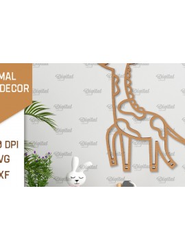 Intra απο ξύλο plywood 3mm-4mm πάχος - Διακόσμηση τοίχου καμηλοπάρδαλης  Δίασταση 30x20 cm INTRAFABR-102463540