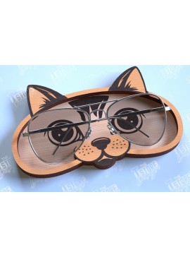 Σετ των 3 Intra απο ξύλο plywood 3mm-4mm πάχος - θήκης γυαλιών | Πρόσωπο Ζώου Δίασταση 20x20 cm INTRAFABR-98919084