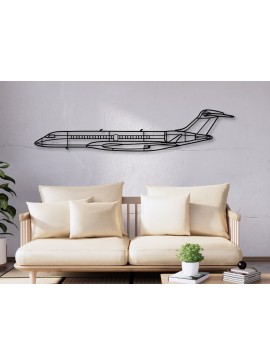 Σετ των 2 Intra απο ξύλο plywood 3mm-4mm πάχος - Global 7500 Laaser Airplane Silhouette Δίασταση 20x20 cm INTRAFABR-113464410