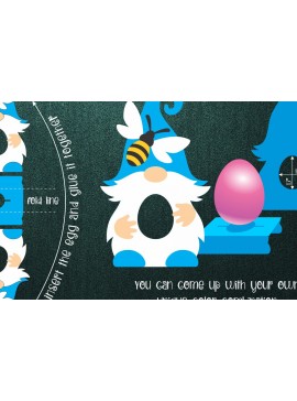 Σετ των 2 Intra απο ξύλο plywood 3mm-4mm πάχος - Πρότυπο Gnome και Bee Egg Holder  Δίασταση 15x15 cm INTRAFABR-11064732
