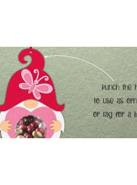 Σετ των 3 Intra απο ξύλο plywood 3mm-4mm πάχος - Gnome Candy Dome | Χαρτί Βαλεντίνου Δίασταση 6x6 cm INTRAFABR-53107102