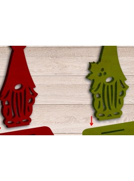 Intra απο ξύλο plywood 3mm-4mm πάχος - Δέσμη κοπής με λέιζερ Gnome, Χριστούγεννα Δίασταση 30x20 cm INTRAFABR-79793836