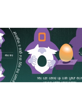 Σετ των 2 Intra απο ξύλο plywood 3mm-4mm πάχος - Μάγος Gnome| Αυγοθήκη αποκριών Δίασταση 15x15 cm INTRAFABR-36413051