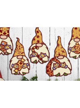 Σετ των 2 Intra απο ξύλο plywood 3mm-4mm πάχος - GNOMES CHRISTMAS BNDLE  Αποκοπή αρχείων Δίασταση 10x13 cm INTRAFABR-17662378