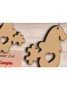 Σετ των 3 Intra απο ξύλο plywood 3mm-4mm πάχος -  με λέιζερ μπρελόκ Gnomes, παζλ Δίασταση 4x4 cm INTRAFABR-114671591