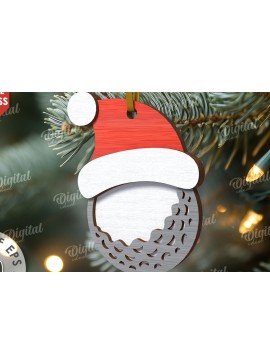 Σετ των 3 Intra απο ξύλο plywood 3mm-4mm πάχος - Αθλητικό Χριστουγεννιάτικο Στολίδι Μπάλα Γκολφ  Δίασταση 6x6 cm INTRAFABR-110767258