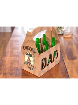 Σετ των 2 Intra απο ξύλο plywood 3mm-4mm πάχος - Golf Dad Beer Caddy  για την Ημέρα του Πατέρα Δίασταση 20x20 cm INTRAFABR-122438250