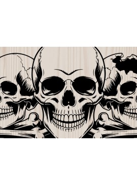 Intra απο ξύλο plywood 3mm-4mm πάχος - Gothic Skull Pile  Δίασταση 40x50 cm INTRAFABR-123532351