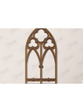 Σετ των 3 Intra απο ξύλο plywood 3mm-4mm πάχος - Γοτθικό Παράθυρο |Γοτθικό Στυλ|Πλαίσιο παραθύρου Δίασταση 20x25 cm INTRAFABR-112899579