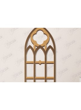 Σετ των 2 Intra απο ξύλο plywood 3mm-4mm πάχος - Γοτθικό Παράθυρο |Γοτθικό Στυλ|Πλαίσιο παραθύρου Δίασταση 20x25 cm INTRAFABR-112899590