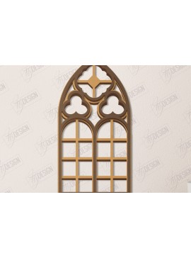 Σετ των 2 Intra απο ξύλο plywood 3mm-4mm πάχος - Γοτθικό Παράθυρο |Γοτθικό Στυλ|Πλαίσιο παραθύρου Δίασταση 20x25 cm INTRAFABR-112899661