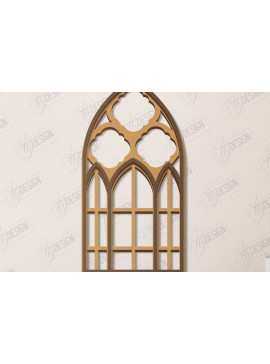 Σετ των 2 Intra απο ξύλο plywood 3mm-4mm πάχος - Γοτθικό Παράθυρο |Γοτθικό Στυλ|Πλαίσιο παραθύρου Δίασταση 20x25 cm INTRAFABR-112899672