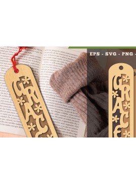 Σετ των 2 Intra απο ξύλο plywood 3mm-4mm πάχος - Σελιδοδείκτης Grace Cut Laser Δίασταση 5x20 cm INTRAFABR-117109180