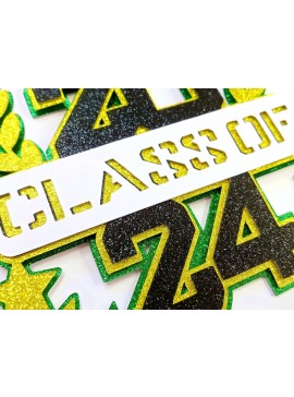 Σετ των 2 Intra απο ξύλο plywood 3mm-4mm πάχος - Graduation 2024 Cake Topper  Δίασταση 20x20 cm INTRAFABR-103156504