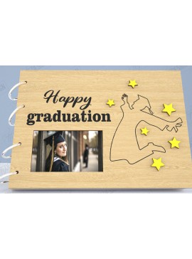 Σετ των 2 Intra απο ξύλο plywood 3mm-4mm πάχος - Εξώφυλλο άλμπουμ αποφοίτησης | Βιβλίο επισκεπτών Grad Δίασταση 20x20 cm INTRAFABR-118951308