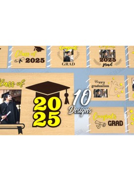 Σετ των 3 Intra απο ξύλο plywood 3mm-4mm πάχος - Πακέτο εξωφύλλων άλμπουμ αποφοίτησης | CNC Δίασταση 20x20 cm INTRAFABR-119129790