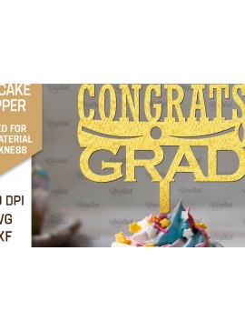 Σετ των 2 Intra απο ξύλο plywood 3mm-4mm πάχος - Κοπή Laser Topper Topper Graduation Cake Δίασταση 30x20 cm INTRAFABR-95252670