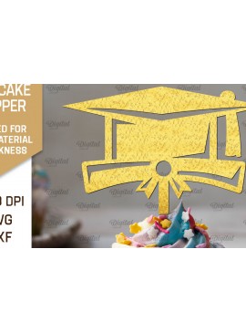 Σετ των 2 Intra απο ξύλο plywood 3mm-4mm πάχος - Κοπή Laser Topper Topper Graduation Cake Δίασταση 30x20 cm INTRAFABR-95254774