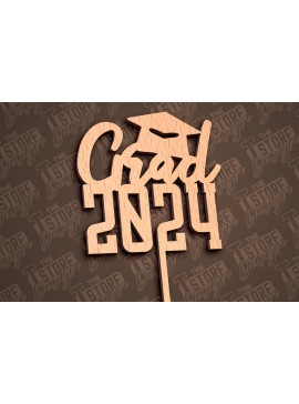 Σετ των 2 Intra απο ξύλο plywood 3mm-4mm πάχος - Αποφοίτηση Topper Cake Laser Cut | CNC Δίασταση 30x20 cm INTRAFABR-93165010