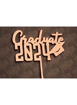 Intra απο ξύλο plywood 3mm-4mm πάχος - Αποφοίτηση Topper Cake Laser Cut | CNC Δίασταση 30x20 cm INTRAFABR-93165028