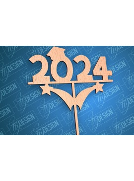 Σετ των 2 Intra απο ξύλο plywood 3mm-4mm πάχος - Αποφοίτηση Topper Cake Laser Cut | CNC Δίασταση 30x20 cm INTRAFABR-93001746