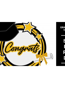 Intra απο ξύλο plywood 3mm-4mm πάχος - Graduation Cake Topper  Δίασταση 30x20 cm INTRAFABR-91225537