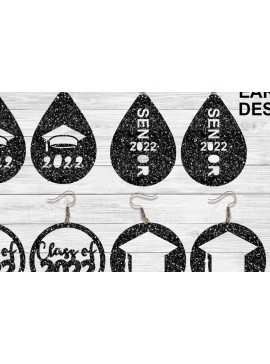 Σετ των 3 Intra απο ξύλο plywood 3mm-4mm πάχος - Πακέτο Σκουλαρίκια αποφοίτησης  2022 Δίασταση 3x3 cm INTRAFABR-31709538