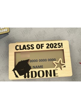 Σετ των 2 Intra απο ξύλο plywood 3mm-4mm πάχος - Κάτοχος δωροκάρτας αποφοίτησης | Grad 2025 Δίασταση 10x15 cm INTRAFABR-118675868