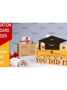 Σετ των 2 Intra απο ξύλο plywood 3mm-4mm πάχος - Δωροθήκη αποφοίτησης με λέιζερ Δίασταση 30x20 cm INTRAFABR-96203007