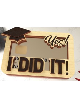 Σετ των 2 Intra απο ξύλο plywood 3mm-4mm πάχος - Κάτοχος Χρηματικής Κάρτας Δώρου Αποφοίτησης | Grad Δίασταση 10x15 cm INTRAFABR-118951058