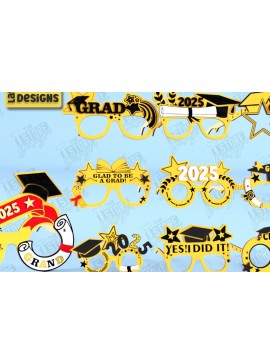 Σετ των 2 Intra απο ξύλο plywood 3mm-4mm πάχος - Πακέτο Γυαλιών Αποφοίτησης |Γυαλιά Πάρτι Δίασταση 20x20 cm INTRAFABR-118892072