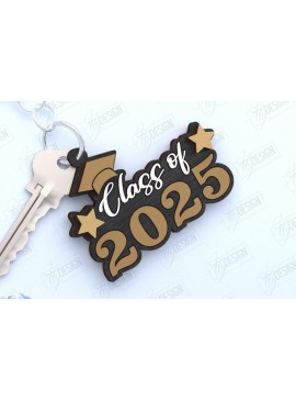 Σετ των 3 Intra απο ξύλο plywood 3mm-4mm πάχος - Μπρελόκ αποφοίτησης | Grad 2025| Μπρελόκ Δίασταση 4x4 cm INTRAFABR-119066138