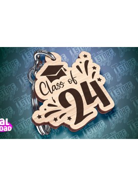 Σετ των 3 Intra απο ξύλο plywood 3mm-4mm πάχος - Αποφοίτηση Μπρελόκ με λέιζερ | Σχολείο Δίασταση 4x4 cm INTRAFABR-93704319