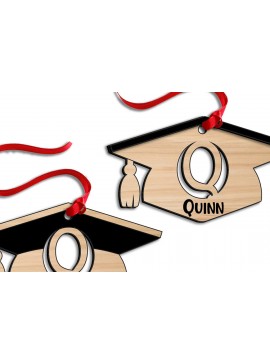 Σετ των 3 Intra απο ξύλο plywood 3mm-4mm πάχος - Στολίδι Graduation Cut Letter Q Δίασταση 6x6 cm INTRAFABR-115927289