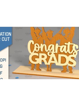 Σετ των 2 Intra απο ξύλο plywood 3mm-4mm πάχος - Αποφοίτηση LaserCut. Πινακίδα αποφοίτησης  Δίασταση 30x20 cm INTRAFABR-95188083