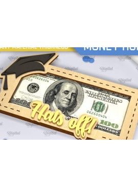 Σετ των 2 Intra απο ξύλο plywood 3mm-4mm πάχος - Graduation Money Holder Laser Cut  Δίασταση 30x20 cm INTRAFABR-96290756