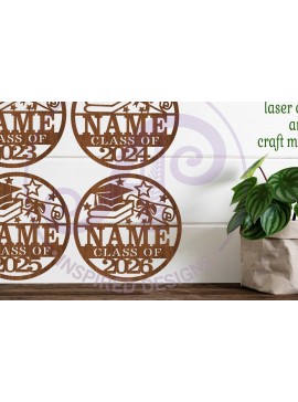 Σετ των 2 Intra απο ξύλο plywood 3mm-4mm πάχος - Σήμα αποφοίτησης  Laser Cut Δίασταση 30x20 cm INTRAFABR-84624039