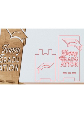 Σετ των 3 Intra απο ξύλο plywood 3mm-4mm πάχος - Τηλέφωνο Αποφοίτησης | Τηλέφωνο Glowforge Δίασταση 5x7 cm INTRAFABR-120541198