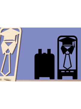 Σετ των 3 Intra απο ξύλο plywood 3mm-4mm πάχος - Τηλέφωνο Αποφοίτησης | Αποφοίτηση Δίασταση 5x7 cm INTRAFABR-121140365