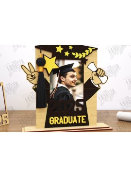 Σετ των 2 Intra απο ξύλο plywood 3mm-4mm πάχος - Κορνίζα αποφοίτησης | Επιτραπέζια φωτογραφία Δίασταση 20x25 cm INTRAFABR-118675770