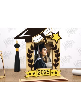 Σετ των 2 Intra απο ξύλο plywood 3mm-4mm πάχος - Κορνίζα αποφοίτησης | Επιτραπέζια φωτογραφία Δίασταση 20x25 cm INTRAFABR-118675771