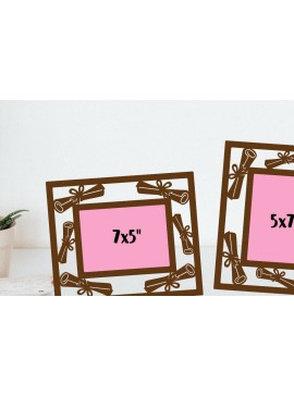 Σετ των 3 Intra απο ξύλο plywood 3mm-4mm πάχος - Αποφοίτηση Κορνίζες φωτογραφιών κομμένα αρχεία Δίασταση 5x7 cm INTRAFABR-123467480