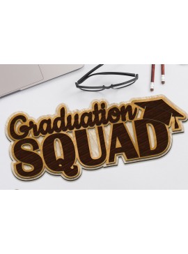 Σετ των 3 Intra απο ξύλο plywood 3mm-4mm πάχος - Διακοσμητικό πάνελ κοπής Graduation Squad Δίασταση 5x6 cm INTRAFABR-92288008